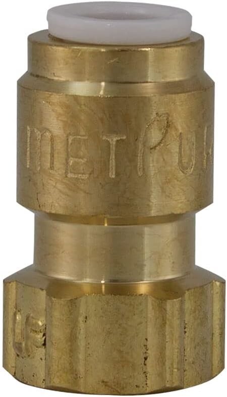 Quick Connect 1/4” x 1/4” Compression Female Threaded Brass Adapter (5 Pack)