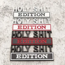 Car Body Metal HOLY EDITION Trunk Lid Rear Fender Badge Emblem Decals Sticker