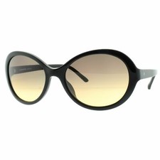 Rodenstock R3254 A Black Oval 100 UV Yellow Lens Women Sunglasses