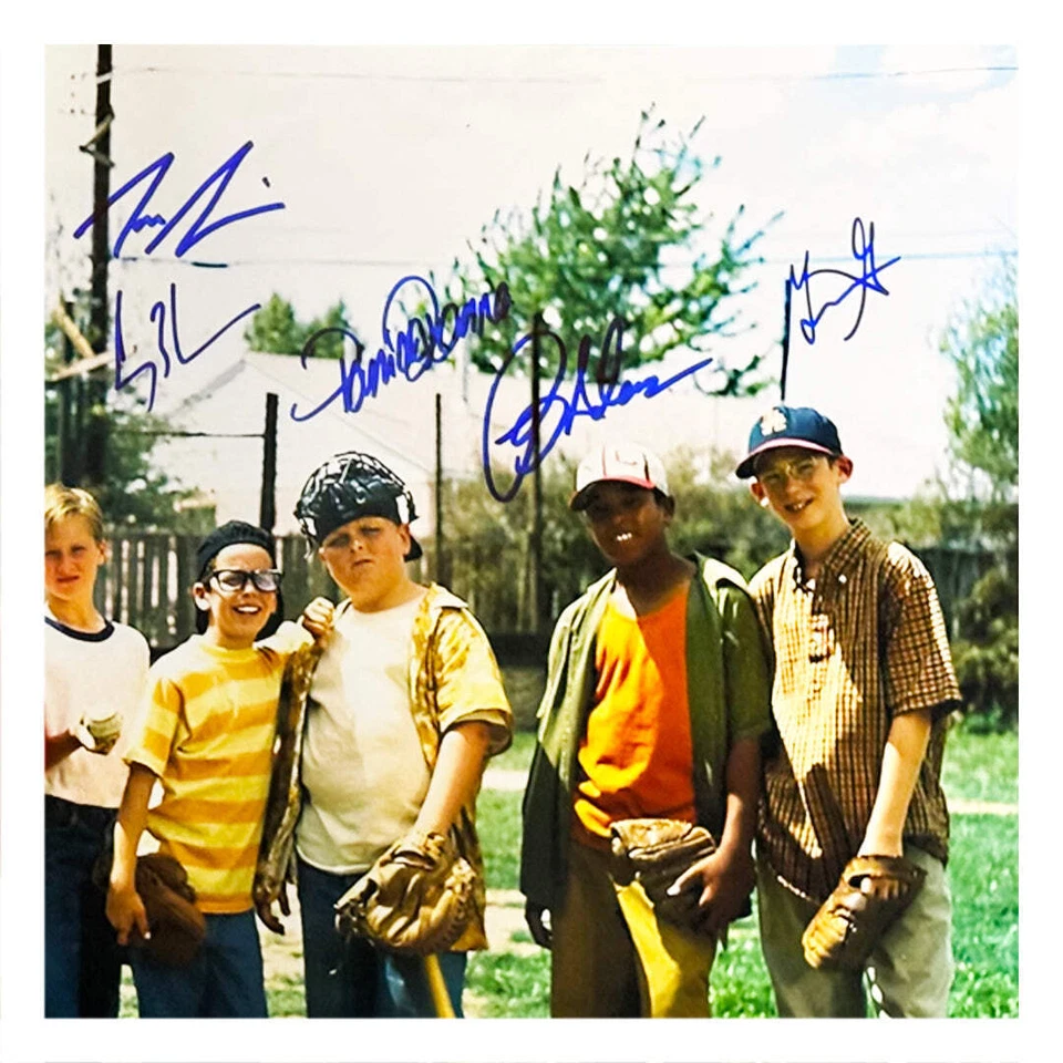 Sandlot Movie Cast Signed 8 Signature Baseball 16x20 Photo (Beckett) - Image 3 of 3