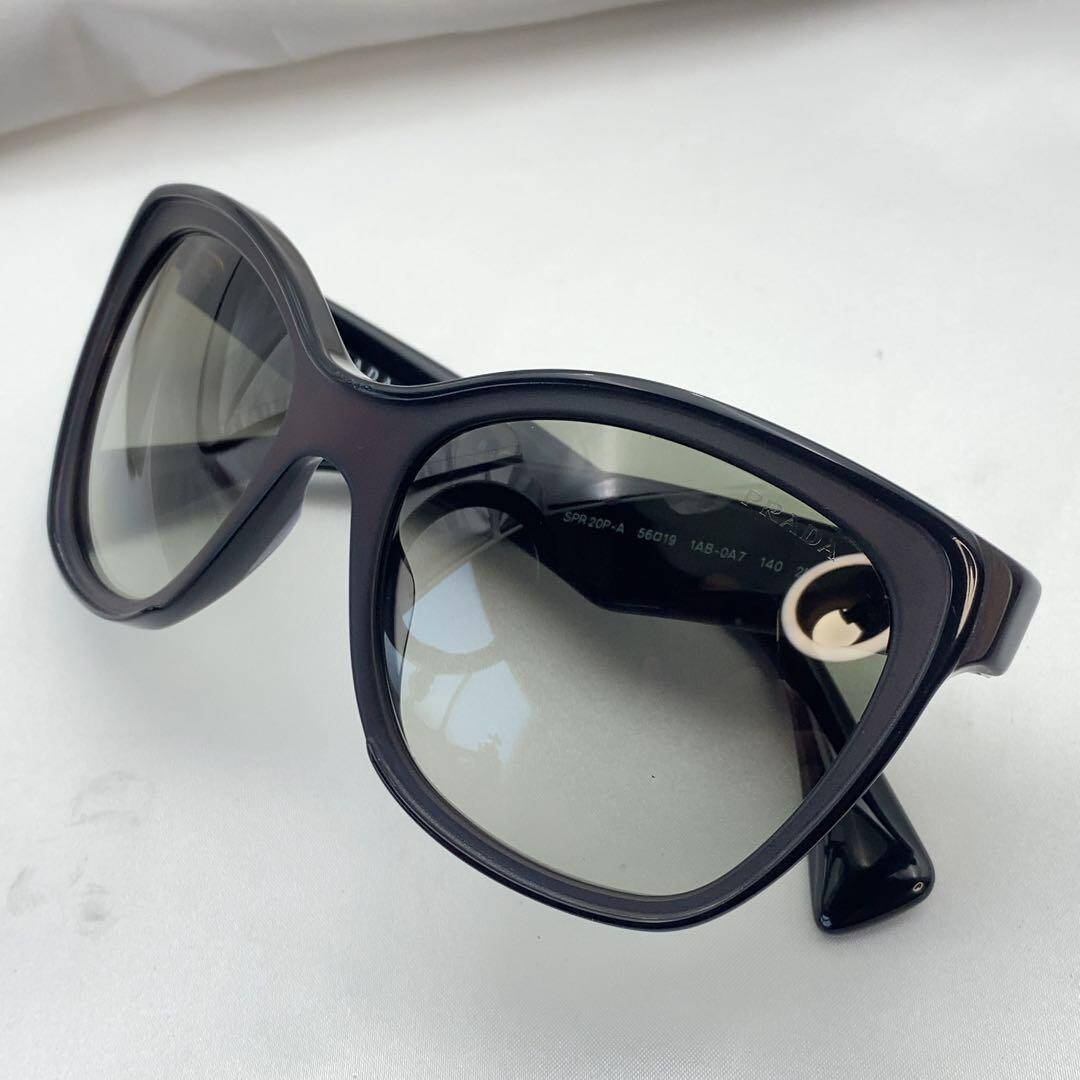 PRADA サングラス　SPR20P-A 1AB-0A7 美品 PRADA' Fashion Glasses, Black Frame, Japan Import, SPR20P-A
