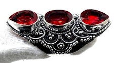 Mozambique Garnet Handmade 925 Sterling Silver Statement Ring-Mother's Day Gift