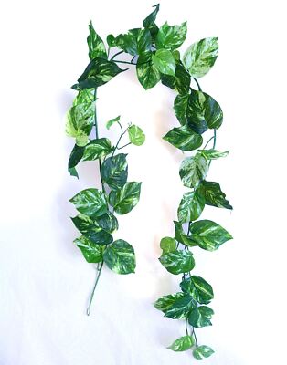 66'' Marble Pothos leaf (Real Touch) Garland , 48 leaves