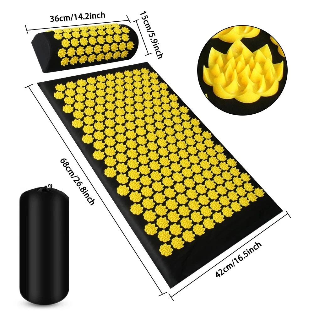 Yoga Mat Cushion Foot Massager Needle Applicator for Pilates Fitness Body Relief