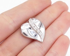 925 Sterling Silver Genuine Diamonds Daughter Quote Heart Pendant PT4003