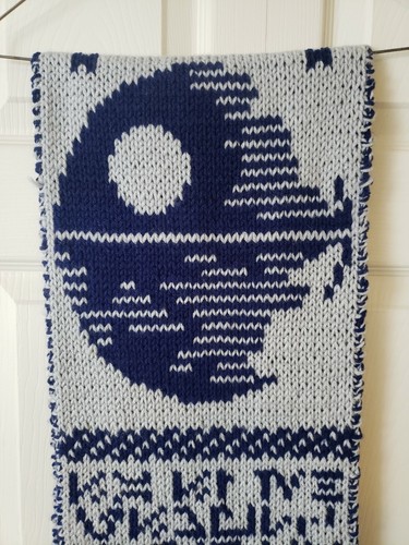 Intricate Hand Knitted Star Wars Body Wrap 108" X 12" Shawl Scarf Boba Fett - Picture 11 of 11