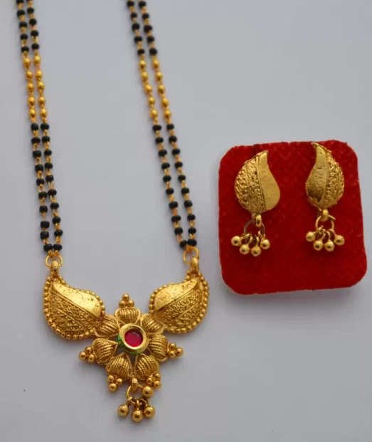 Bridal Indian Mangalsutra Bollywood CZ Gold Jewelry Necklace