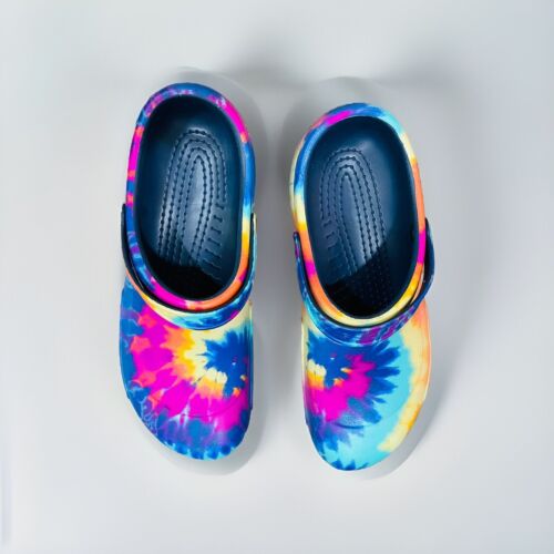CROCS Bistro Graphic Clog NEW Tie Dye Shoes Sandals Clog Men’s SIZE US 12 - Picture 4 of 5