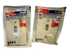 (2Pk) Leviton R56-PJ1-T Unbreakable Nylon Toggle Switch Wallplate, 3/8" Larger