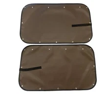 Peterbilt 379-389. Sleeper  Window Curtains L+R. Window Covers. Brown
