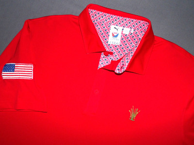 PUMA VOLITION America Stretch Performance Red Polo Golf Shirt Men's XL