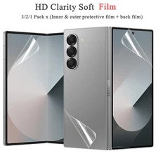 3/2/1 Packs Full Body Front and Inside Screen Protector for Samsung Z Fold 7/6