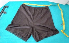 Panties Slip Shorts Pettipants Knickers Vanity Fair Nylon S Black Lace Trim