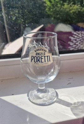 Birrificio Angelo Poretti Pint Goblet Glass Nucleated, Lager Beer
