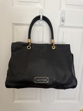 Marc by Marc Jacobs Too Hot To Handle Black Leather Tote Shoulder Bag + Dustbag