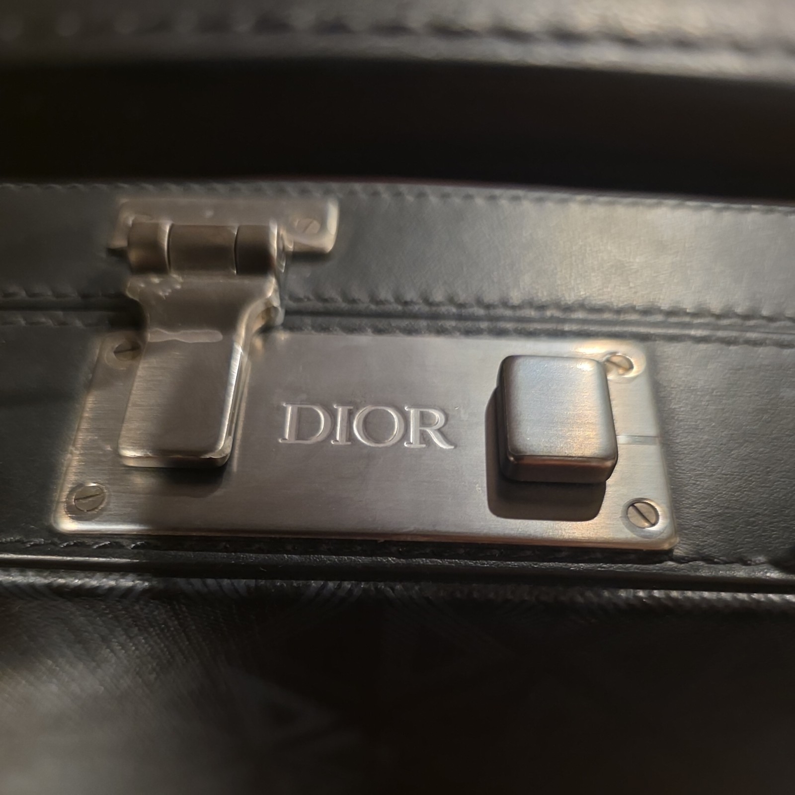 Christian  DIOR Mini Lock Case CD Diamond Canvas Crossbody Bag RARE AUTHENTIC image 9