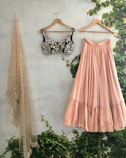 Designer Lehenga Choli Indian Bollywood Lengha Wedding Party Wear Lahangas Choli