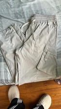 Men's CARGO 100 Twill Cotton Jogger Solid Drawstring Pants SIZE S-2XL  NWT 