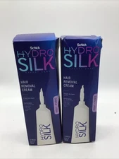 (2) Schick Hydro Silk Hair Removal Cream for Women Body + Pubic 8.4Oz 1x Spatula