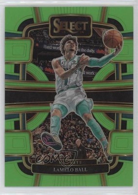 2023-24 Panini Select Concourse Neon Green Prizm 21/75 LaMelo Ball #53 hs9