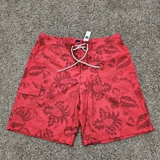 Gap Men's Board Shorts Swim Trunks Size XL Tropical Floral Red NWT