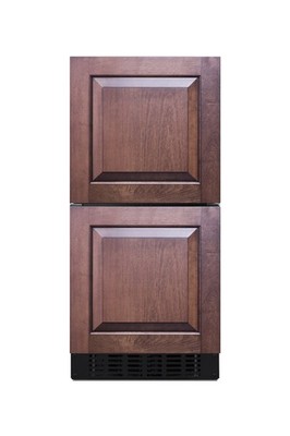 Summit ASDR1524PNR 15''W 1.7 Cu. Ft. Refrigerator Drawers - Panel Ready