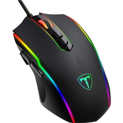 Gaming Maus RGB 7200DPI Beidhändig 8 programmierbare Tasten MMORPO FPS