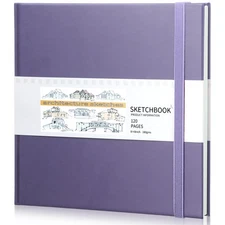Back to School Gifts Square Sketchbook 8 x 8 Inch Hardcover Art Sketch Book D...