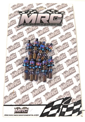 MRC Racing Honda B,D,F,H,J Series 45mm Blue Titanium Exhaust/Intake Stud Kit