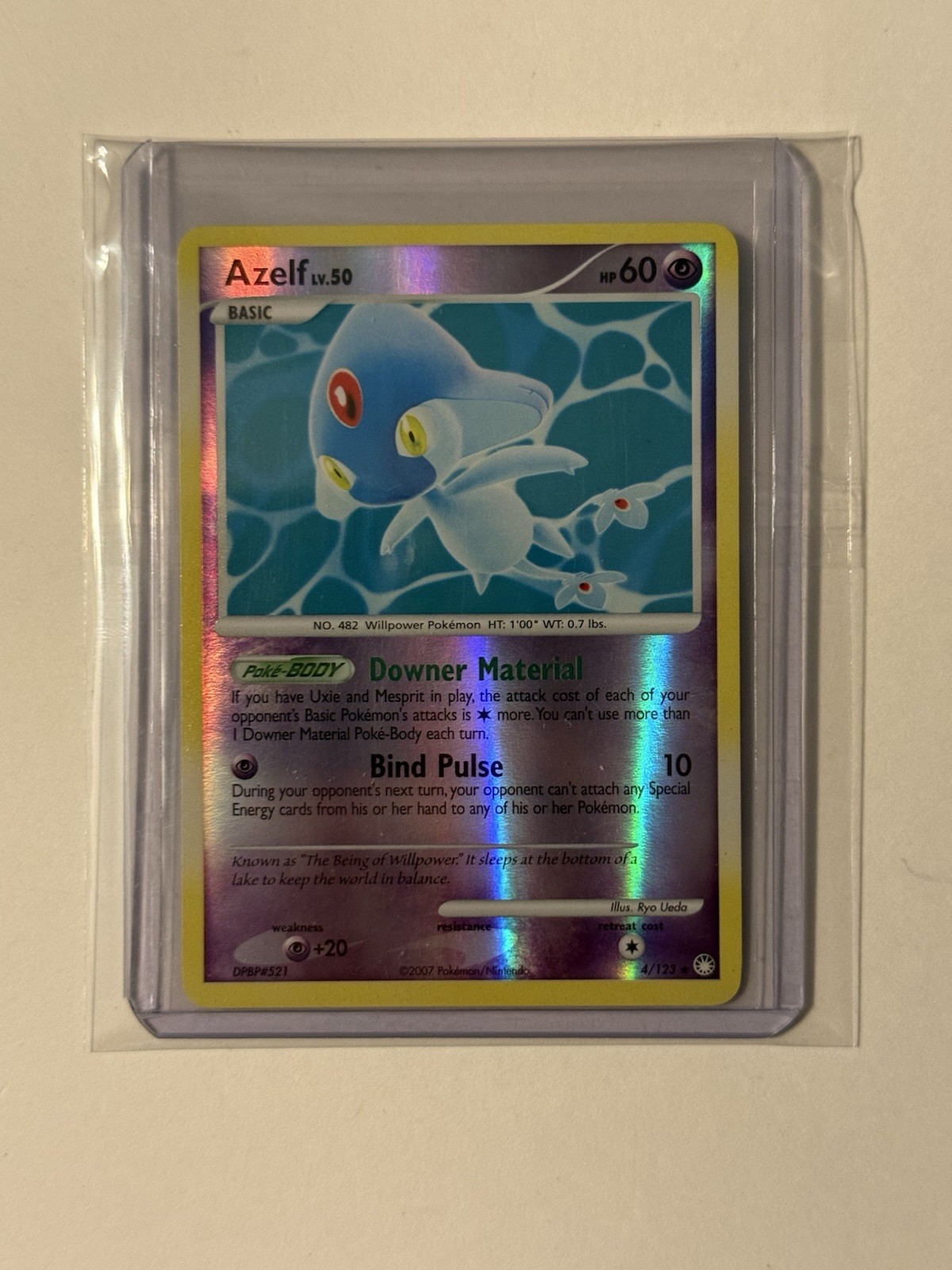 Pokémon TCG Azelf 4/123 Mysterious Treasures Reverse Holo Rare Card - NM!