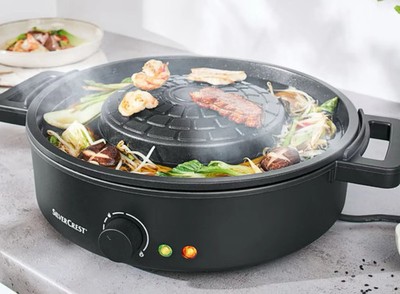 SILVERCREST  KITCHEN TOOLS Tischgrill mit Hot Pot STHP 1800 A1, 2-in-1