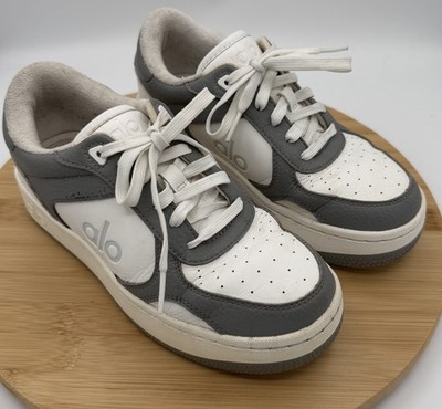 ALO Recovery Mode Sneaker White And Grey Leather Women's size 5 | eBay