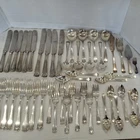 Vintage Gorham Sterling Silver Etruscan 49 Piece Dinnerware Art Deco Greek