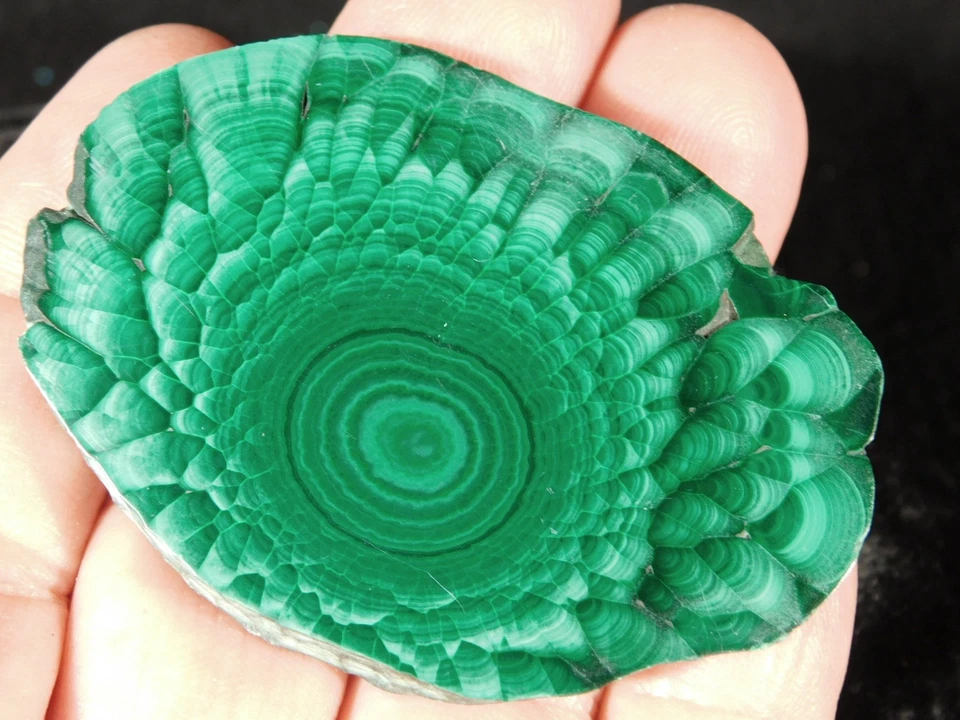 Polished CAVE Malachite Stalagmite or Stalactite Slab with Stand! Congo 35.4gr - Image 3 of 4