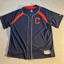 Majestic MLB Cleveland Indians Baseball Jersey - Mens Size XL