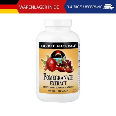 Source Naturals, Pomegranate Extract, Granatapfelextrakt, 500 mg, 240 Tabletten