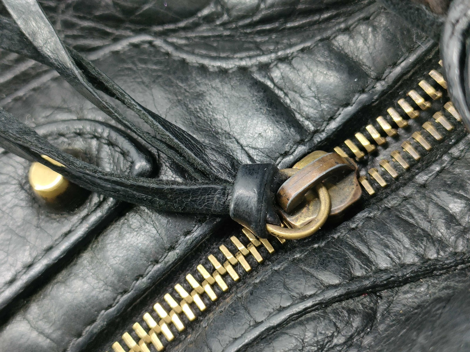BALENCIAGA The City 115748 2Way Handbag Black Leather… - Gem