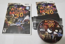 Attack of the Movies 3-D (Nintendo Wii, 2010) Tested CIB W/Unopened Rare Glasses