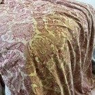 Pottery Barn Duvet Red & Cream Damask Cotton Linen Blend Soft Fabric Full Queen