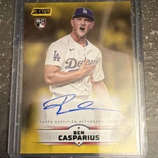 Topps 2025 Stadium Club Ben Casparius RC Autograph Yellow SCBA-BCA Dodgers