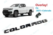 OVERLAY Cover 1PC Gloss Black Side Door Letter Emblem Badge 2021+ Colorado