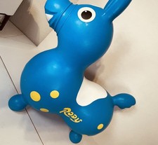 VTG 1984 Ledraplastic Rody Bounce Horse Blue Inflatable Made In Italy