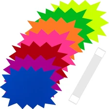 200 Pieces Starburst Fluorescent Signs 4.7 * 6.3Inch for Retail Price Tags, G...