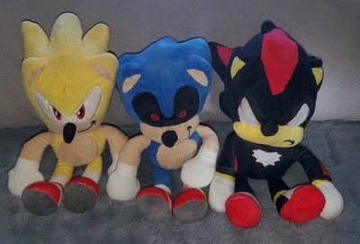 Sonic Plush Lot of 3 (12'') | SUPER SONIC | RED EYES SONIC | SHADOW | No Tags