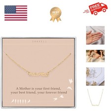 Mama Necklace - Gold Dipped Momma Necklace for Women - Expecting Mom Gift - F...