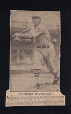 Original 1926 or 27 Tris Speaker Washington Picture Cut From Sporting News