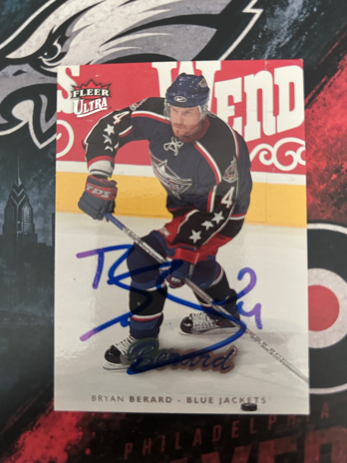 2006-07 Fleer Ultra Bryan Berard Signed Auto Autograph Columbus Blue Jackets