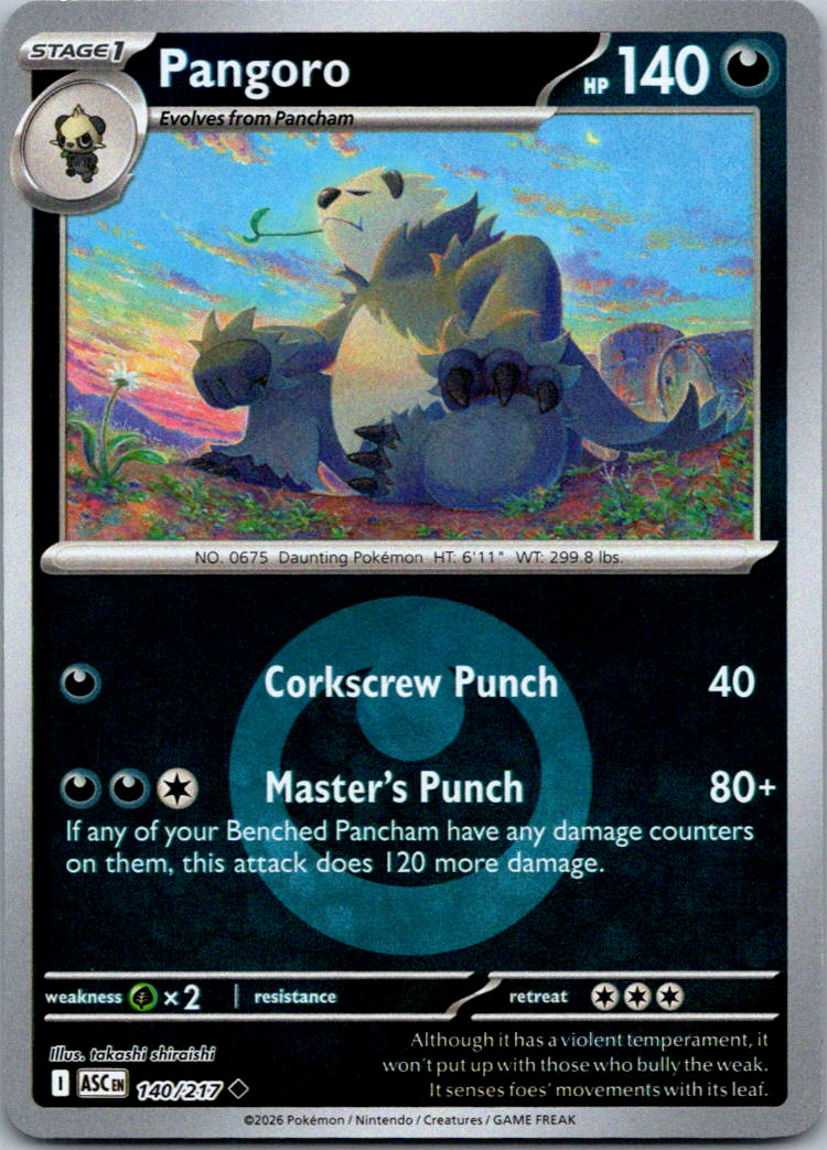 Pangoro (Energy Symbol Pattern) Reverse Holo 140/217 NM ME: Ascended Heroes