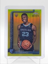 CEDRIC COWARD 2025-26 TOPPS CHROME ROOKIE YELLOW REFRACTOR RC /275 Q5692