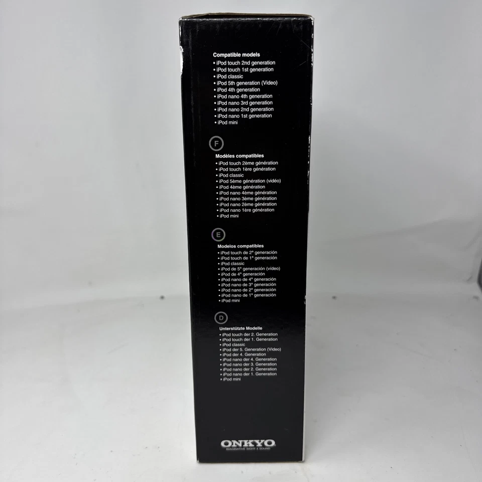 Onkyo iPod doc DS -a3 (para iPod conector de 30 pines) nuevo en caja nuevo, base remota sellada Foto 4 de 4